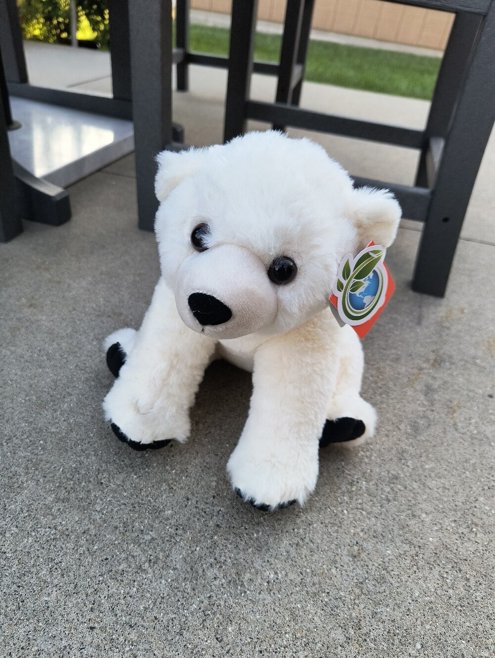 NWT Wild Republic Polar Bear Baby 12" Plush Cream Ivory Sitting Super Soft
